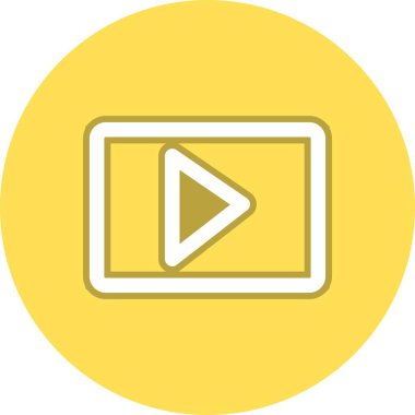 Satır Çemberi Vektör Simgesi Tasarımı Oynat