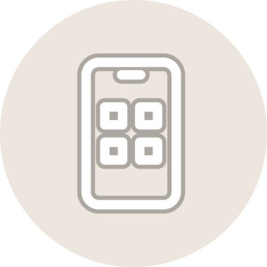 Uygulamalar Satır Çemberi Vektör Simgesi Tasarımı