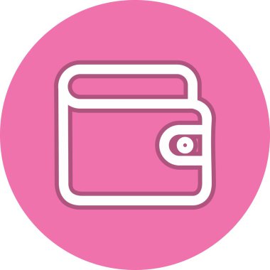 Cüzdan Satırı Çemberi Vektör Simgesi Tasarımı