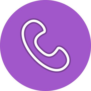 Telefon Hattı Çember Vektör Simgesi Tasarımı