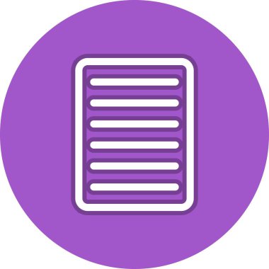 Dosya Satırı Çemberi Vektör Simgesi Tasarımı