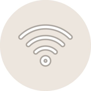 Wifi Satır Çemberi Vektör Simgesi Tasarımı