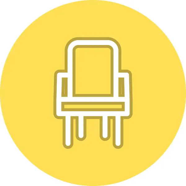 Cadeira Linha Círculo Vetor Ícone Desig —  Vetores de Stock