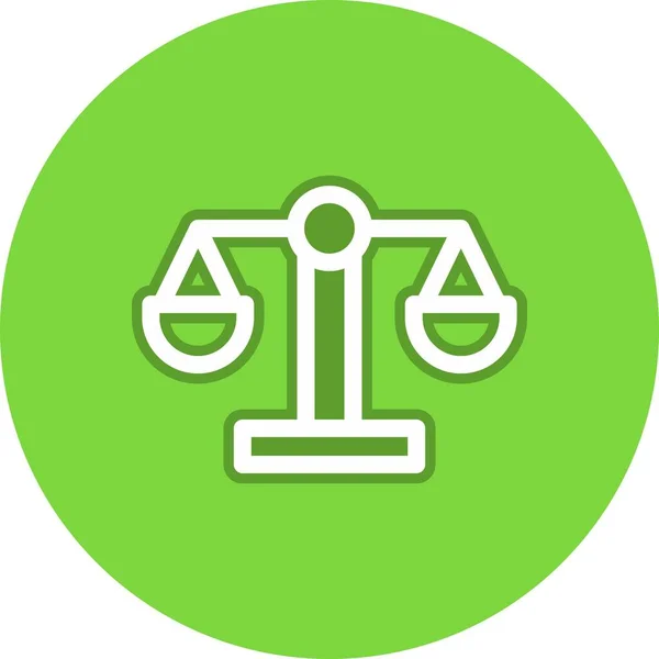 Κλίμακα Δικαιοσύνης Κύκλος Γραμμή Διάνυσμα Εικονίδιο Desig — Διανυσματικό Αρχείο