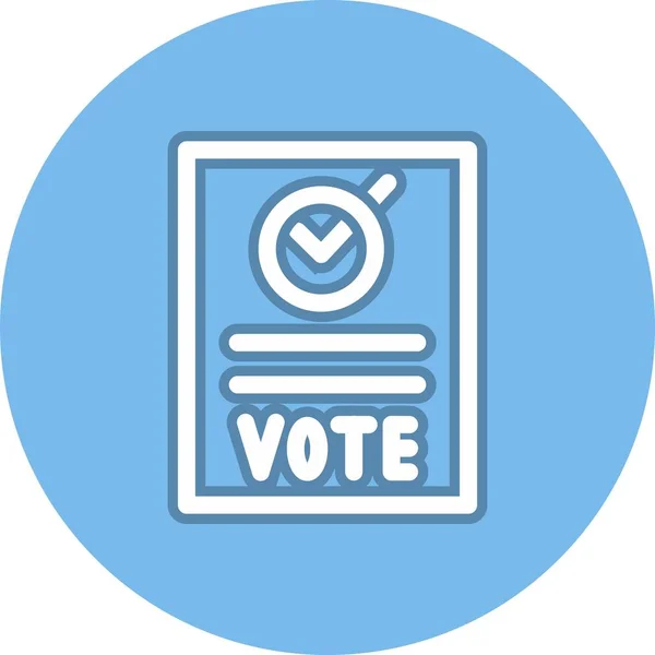 Vote Línea Círculo Vector Icono Desig — Vector de stock