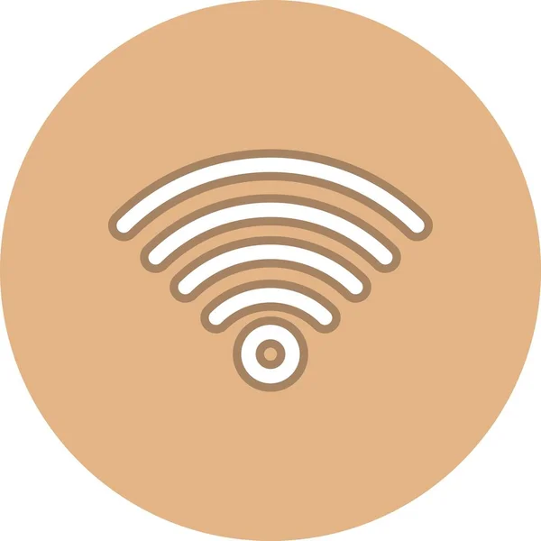 Wifi Línea Círculo Vector Icono Diseño — Archivo Imágenes Vectoriales
