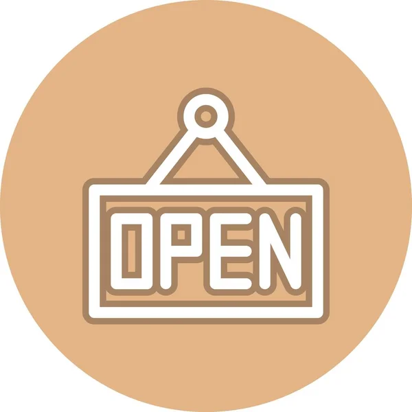 Open Line Círculo Vector Ícone Desig — Vetor de Stock