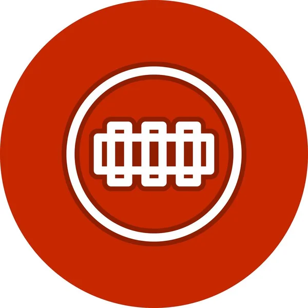 Eisenbahnlinie Circle Vector Icon Desig — Stockvektor