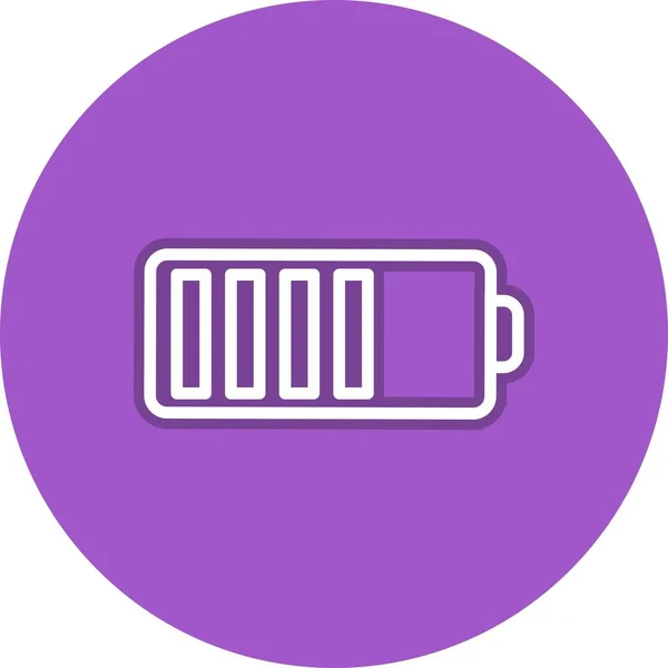 Batterielinie Circle Vector Icon Design — Stockvektor