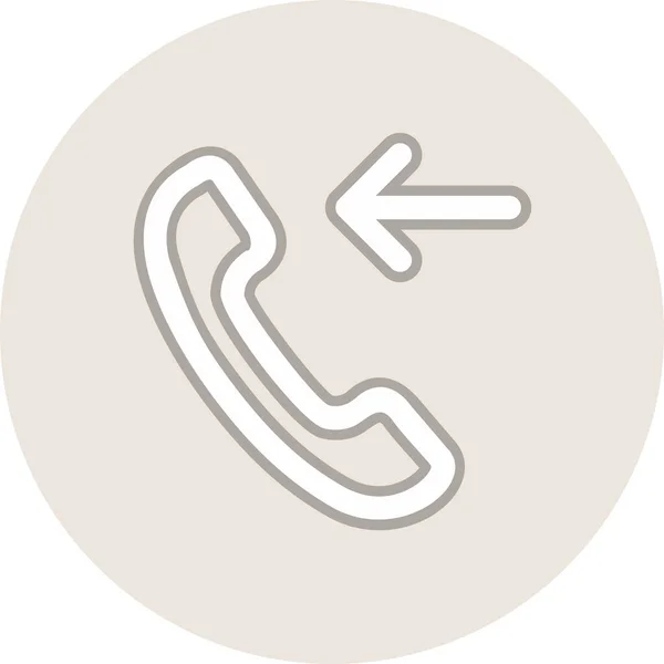 Eingehende Call Line Circle Vector Icon Desig — Stockvektor