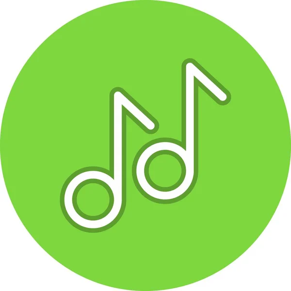 Línea Música Círculo Vector Icono Diseño — Archivo Imágenes Vectoriales