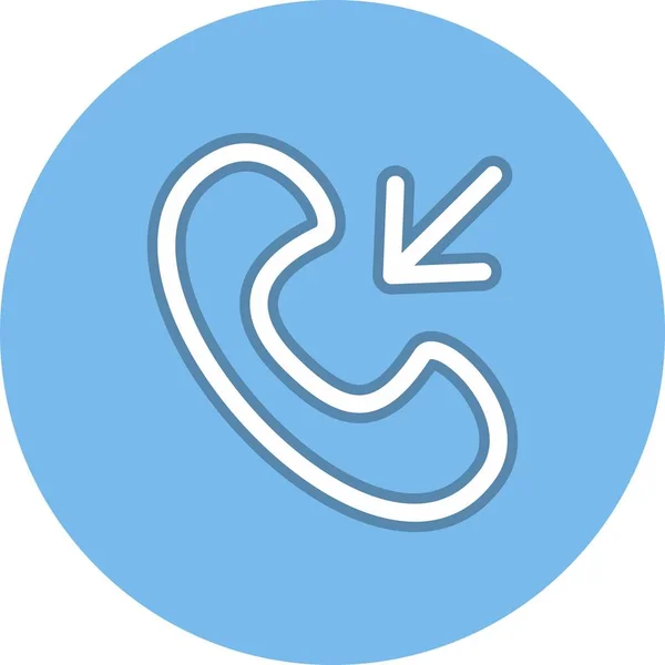 Call Line Circle Vector Icon Design — Stock Vector
