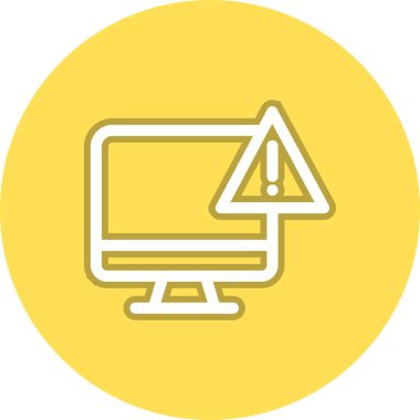 Uyarı Satırı Çember Vektör Simgesi Tasarımı