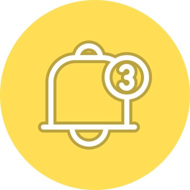 Alarm Satırı Çember Vektör Simgesi Tasarımı