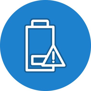 Düşük Batarya Hattı Çember Vektör Simgesi Tasarımı