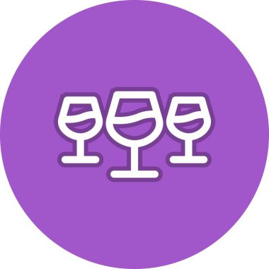 Gözlük Çizgisi Çember Vektör Simgesi Tasarımı