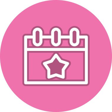 Olay Satırı Çemberi Vektör Simgesi Tasarımı 