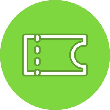 Bilet Satırı Çemberi Vektör Simgesi Tasarımı