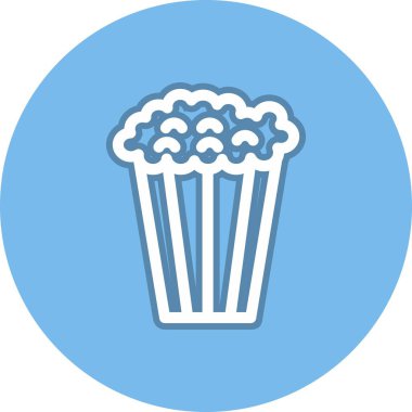 Patlamış mısır Hattı Çember Vektör Simgesi Tasarımı