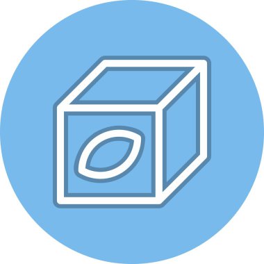 Çay Kutusu Satırı Çember Vektör Simgesi Tasarımı