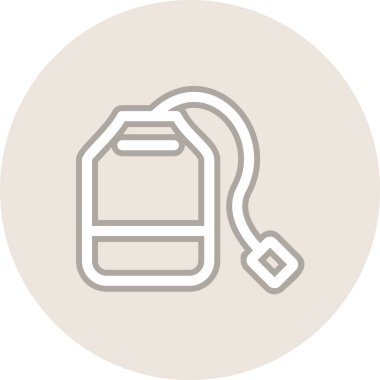 Çay Torbası Çemberi Vektör Simgesi Tasarımı