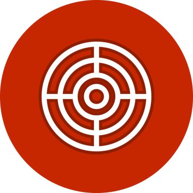 Hedef Satır Çemberi Vektör Simgesi Tasarımı