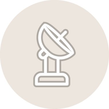 Radar Çizgisi Çember Vektör Simgesi Tasarımı