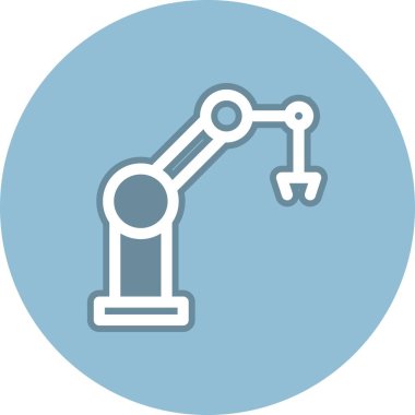 Robotik Satır Çember Vektör Simgesi Tasarımı