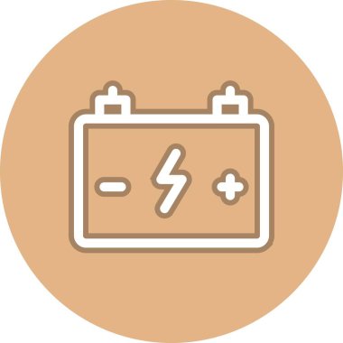 Pil Hattı Çemberi Vektör Simgesi Tasarımı