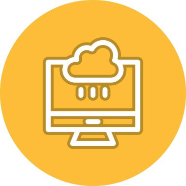 Hava Çizgisi Çember Vektör Simgesi Tasarımı