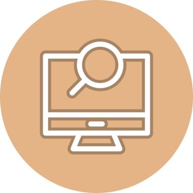 Arama Satırı Çemberi Vektör Simgesi Tasarımı