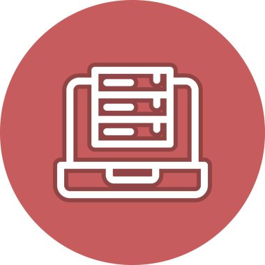 Veritabanı Satır Çemberi Vektör Simgesi Tasarımı