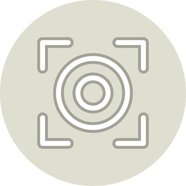 Odaklanma Satırı Çemberi Vektör Simgesi Tasarımı