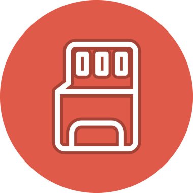 Sd Satır Çemberi Vektör Simgesi Tasarımı