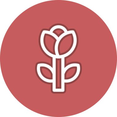 Çiçek Hattı Çemberi Vektör Simgesi Tasarımı