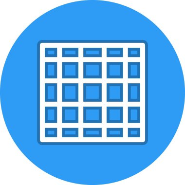 Izgara Satırı Çemberi Vektör Simgesi Tasarımı