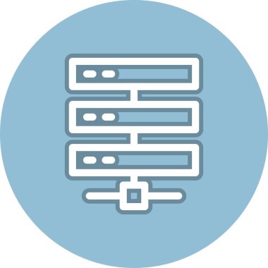  Sunucu Satırı Çember Vektör Simgesi Tasarımı