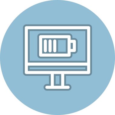 Pil Hattı Çemberi Vektör Simgesi Tasarımı