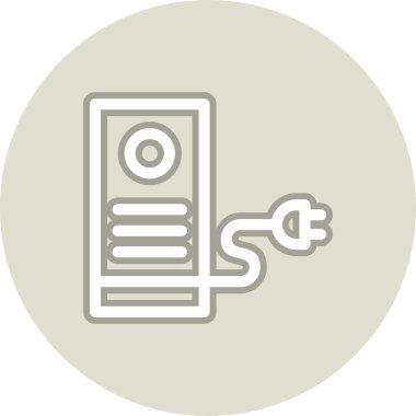 Pc Satır Çemberi Vektör Simgesi Tasarımı