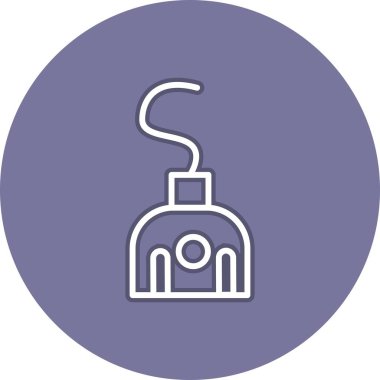 Kadın Elektrik Eklenti Hattı Çember Vektör Simgesi Tasarımı