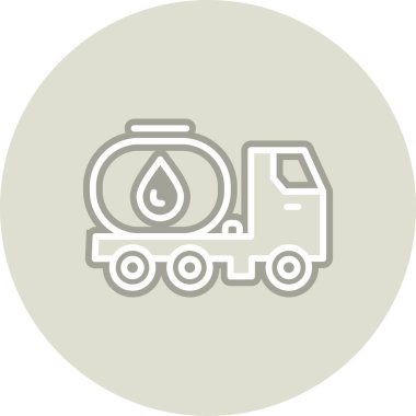 Yakıt Tankı Çemberi Vektör Simgesi Tasarımı 