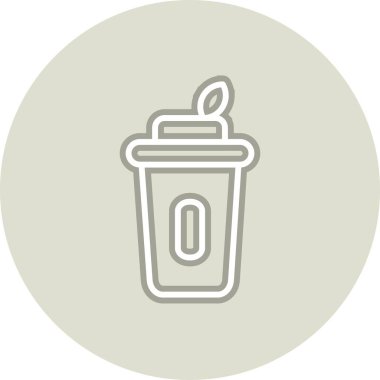 Kahve fincanı hattını kaldırın Çember Vektör Simgesi Tasarımı