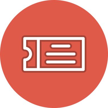 Bilet Satırı Çemberi Vektör Simgesi Tasarımı