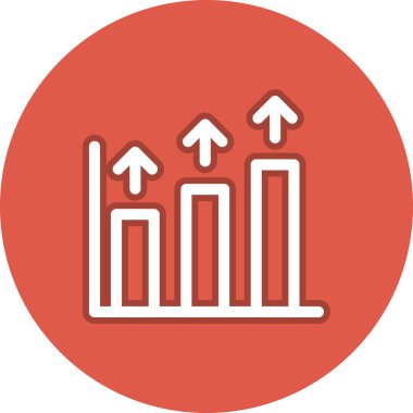 Kâr Çizgisi Çemberi Vektör Simgesi Tasarımı