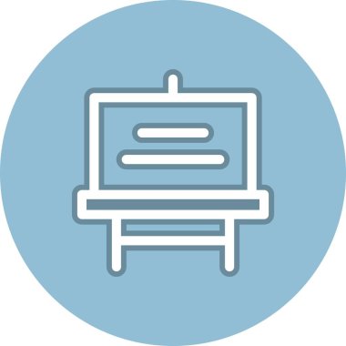 Whiteboard Satır Çemberi Vektör Simgesi Tasarımı