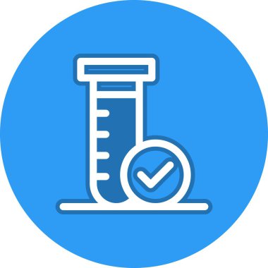 Test Tüpü Satırı Çemberi Vektör Simgesi Tasarımı