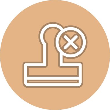 Damga Satırı Çemberi Vektör Simgesi Tasarımı