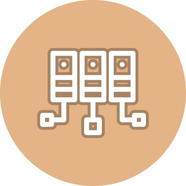 Yapı Satırı Çember Vektör Simgesi Tasarımı