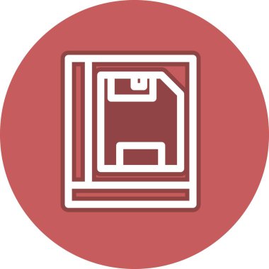 Satır Çemberi Vektör Simgesi Tasarımı Kaydet