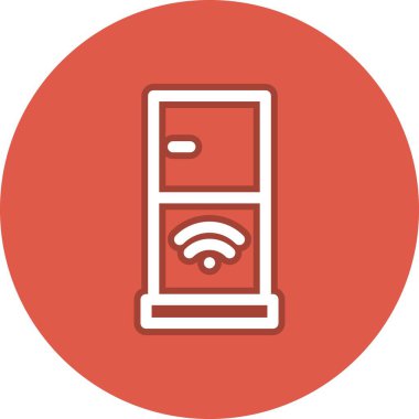 Buzdolabı Hattı Çemberi Vektör Simgesi Tasarımı